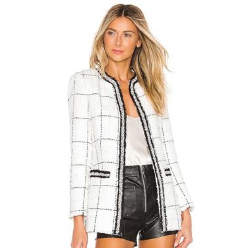 Alice + Olivia Indira Jacket. Black/White, Crystals. Like new!